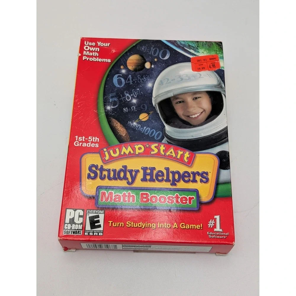 JumpStart Study Helpers Math Booster PC Mac Software 1st-5th Grade Sealed